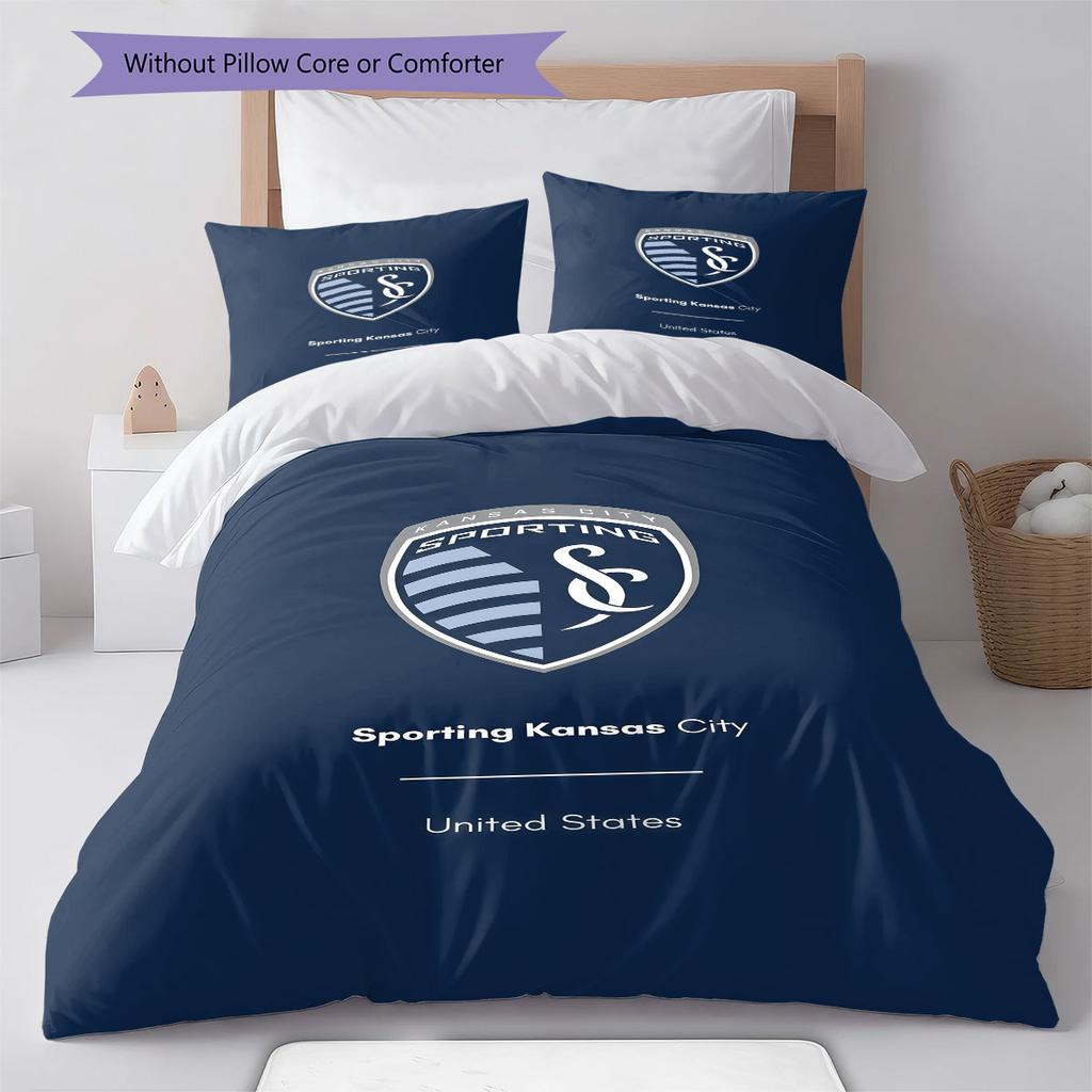 Sporting Kansas City Pattern Bedding,Quilt Set Quilt Cover Pillowcase Home Birthday Gift(1 * duvet cover + 2 * pillowcase, without core)