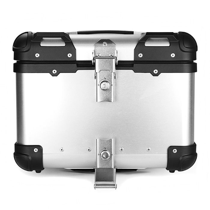 Set top case aluminium XS45 45 L argent + coussin dosseret passager compatible BMW