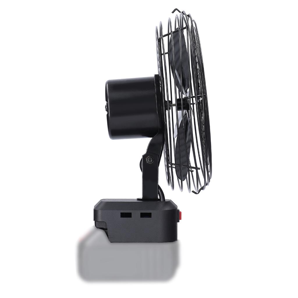 Портативный вентилятор для кемпинга, пикника, рыбалки, беспроводной металлический вентилятор с литиевой батареей и регулируемой скоростью вращения