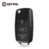 Складной автомобильный чехол KEYYOU с дистанционным управлением, брелок для VW polo passat b5 Tiguan Golf VOLKSWAGEN Seat