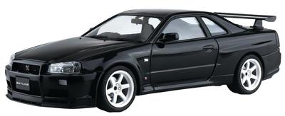 AOSHIMA The Model Car Series SP08 Nissan BNR34 Skyline Custom Wheel Пластиковая модель 1/24 GT-R V-SPEC '02