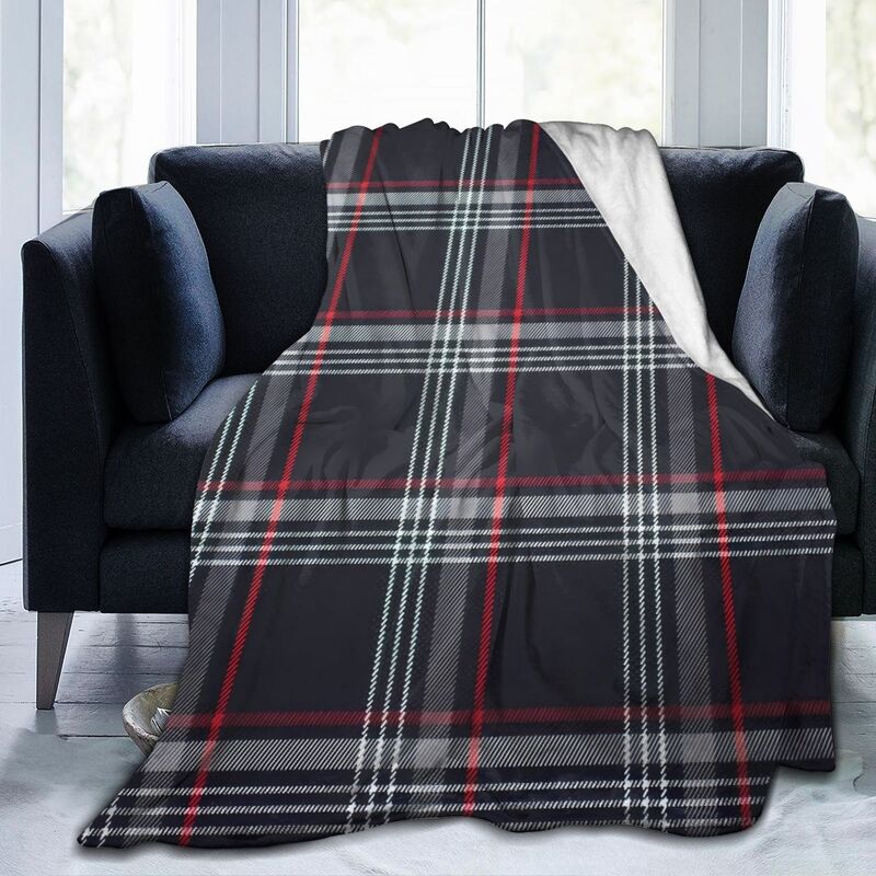 Индивидуальное одеяло с принтом в клетку GTI Tartan, мягкое теплое флисовое покрывало, легкое уютное фланелевое пушистое одеяло для кровати, дивана
