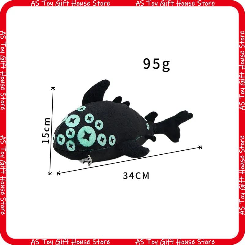 Roblox Pressure Eyefestation Plush Stuffed Toy 34Cm Luminous Multi Eyed Fish Soft Hugging Pillow For Game Fans Bedroom Decor