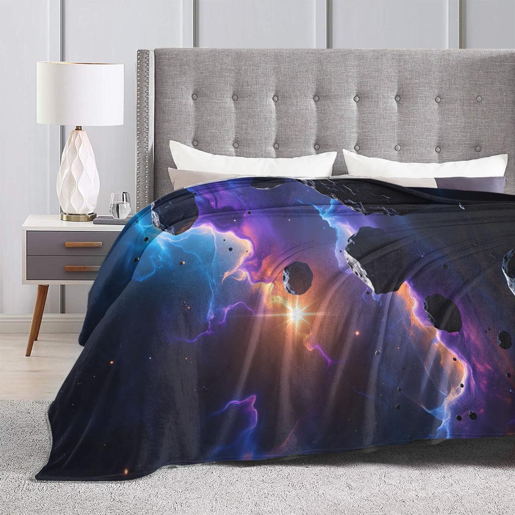 Galaxy Sunglasses Soft Warm Blanket Girls Boys Plush Throw Blanket Funny Outdoor Flannel Bedspread Sofa Bed Cover