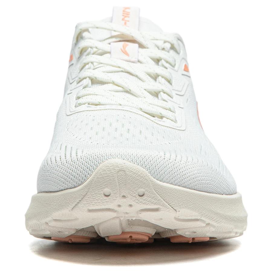 Li-Ning Легкие амортизирующие нескользящие низкие кроссовки женские кроссовки белые оранжевые ARSU016-2