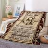1pc To Grandson Motivational Quote Blanket - Perfect Gift for Birthdays, Christmas & Halloween- Soft, Warm & Versatile yy250909119
