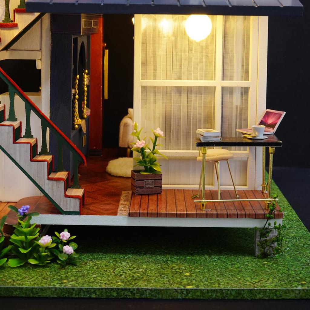 Наборы мебели для кукольного домика «сделай сам», деревянные современные светильники для виллы, игровой набор, креативная игрушка