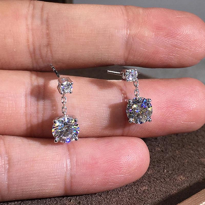 Серьги-подвески Huitan Shiny Cubic Zirconia для женщин, привлекательные подвески, свадебные украшения, модные изысканные аксессуары