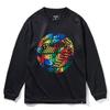 Junior Basketball Long Sleeve T-Shirt, Optical Rainbow, SJT211640, Black, 140cm, Basketball
