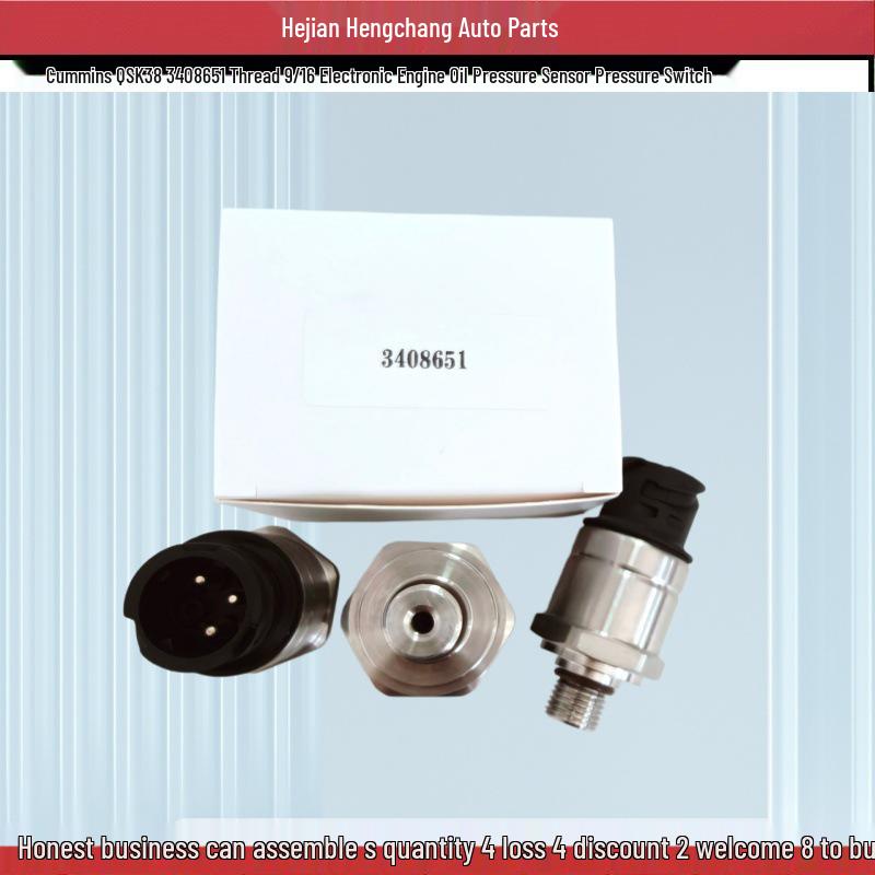 Cummins QSK38 Electronic Oil Pressure Sensor 9/16 Thread