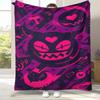 Gengar Pokemon Cartoon Ectoplasma Flannel Blanket,Ultra Soft Warm Plush Throw for Home Bedroom Bed Sofa Cover Picnic gift