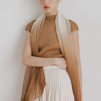 Midocheu Pleated Soft Gras Scarf