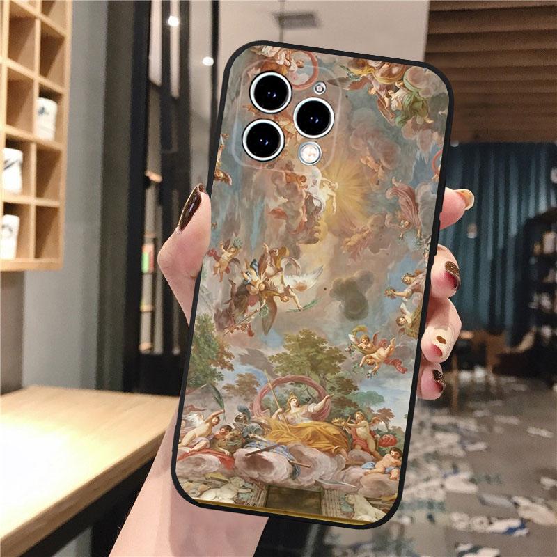 Renaissance Art Painting Phone Case For Iphone 15 14 Pro Max 13 12 11 Pro Max XSMax XR 12 13 Mini 14 Plus Shell