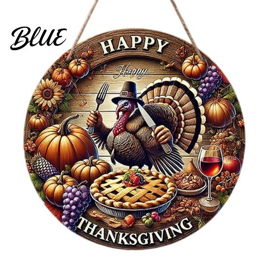 Autumn Harvest Welcome Sign Festival for Front Door, Rustic Wooden Hanging Pumpkin Door Hanger with Hemp Rope, Plaque Fall Porch Farmhouse Decor Party
