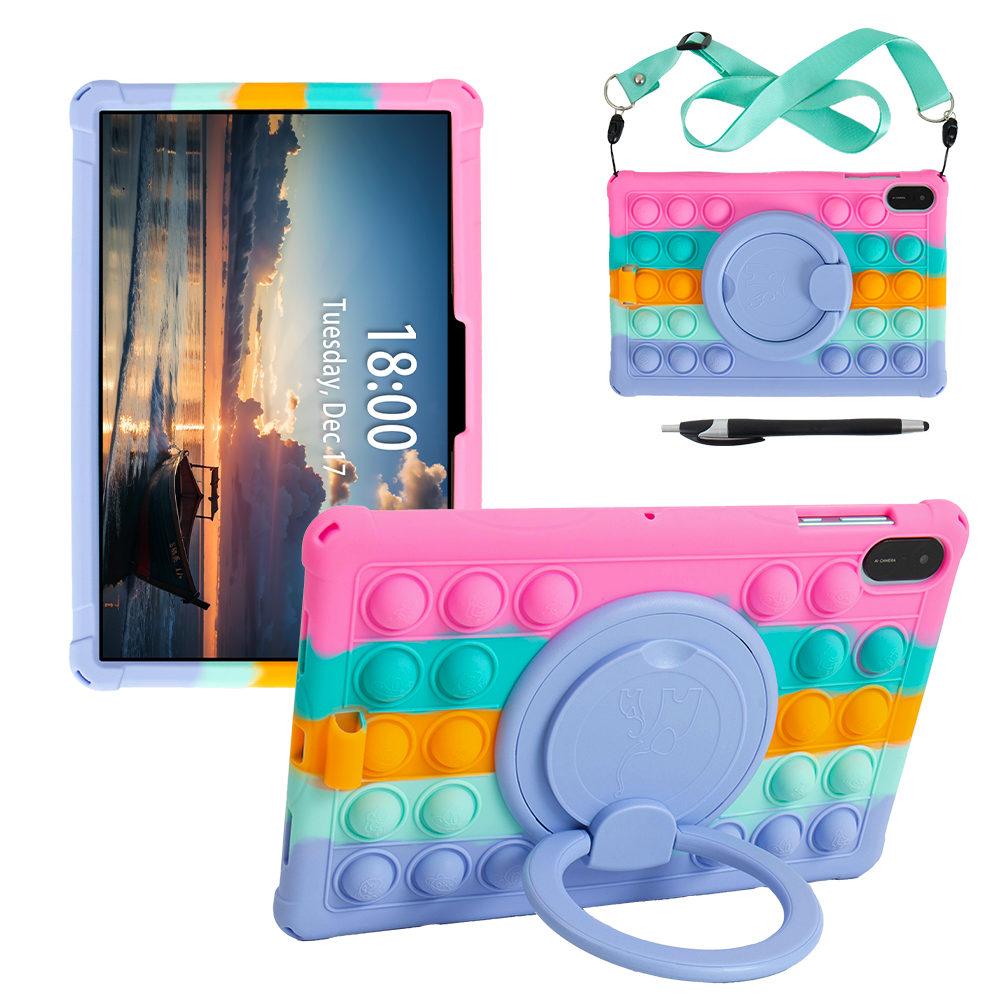 Чехол для Honor Pad X8A, Вращающийся мягкий силиконовый чехол с пузырьками для Honor Pad X9 X8A 11 дюймов, Безопасная для детей подставка-чехол для планшета