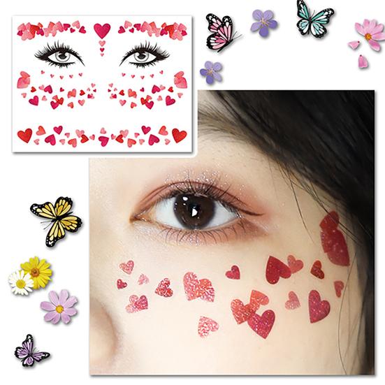 Наклейки-тату, очаровательные крылья бабочки, водонепроницаемые, безопасные, блестящие, детские татуировки, наклейки для вечеринок, фестивалей