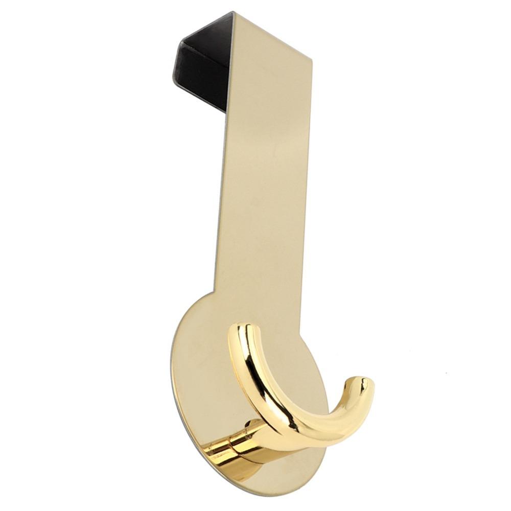 2pcs Gold/Black Door Hanger Fits 1.18in Thick Drawer Hook Heavy Duty Rack For Clothes Bag Organizer
