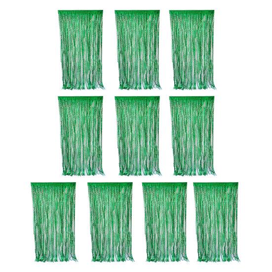 10 шт. бахрома занавес металлическая мишура фольга бахрома занавес фон многоразовый мерцающий волнистый мишурный фон для вечеринок дни рождения фотобудка реквизит