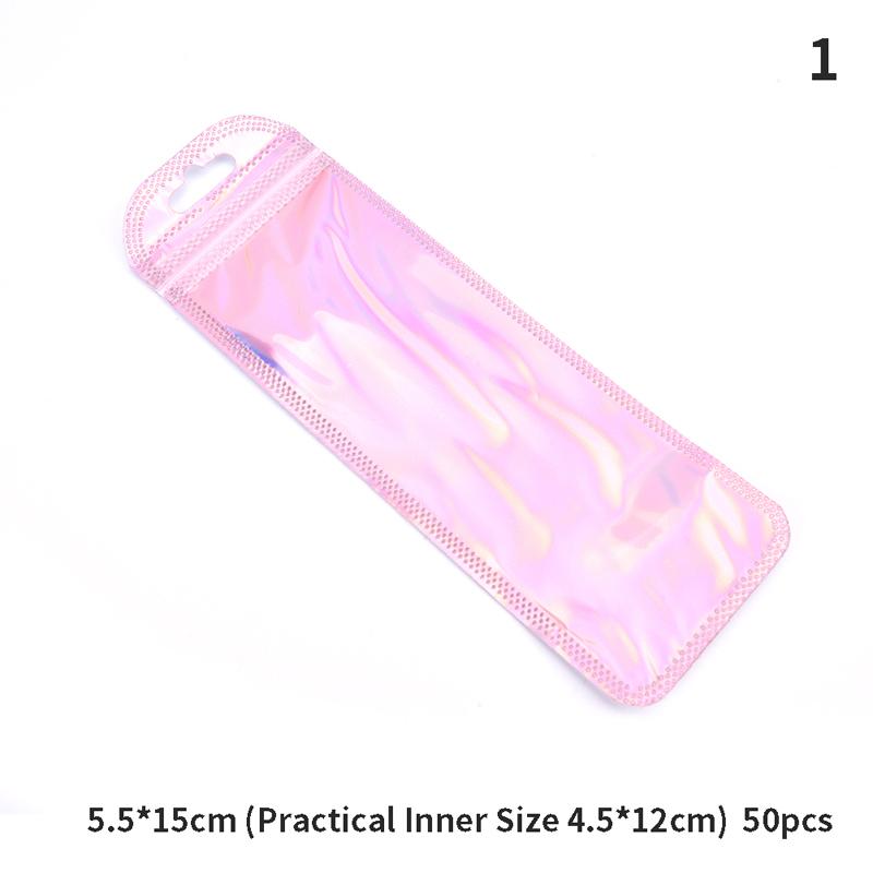 50шт 4 стиля лазерная упаковка сумка плоская косметичка голографические мини-сумки