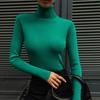 GMXIA Женская нижняя рубашка с полувысоким воротником, осенне-зимний новый темпераментный и элегантный тонкий теплый внутренний джемпер с длинными рукавами