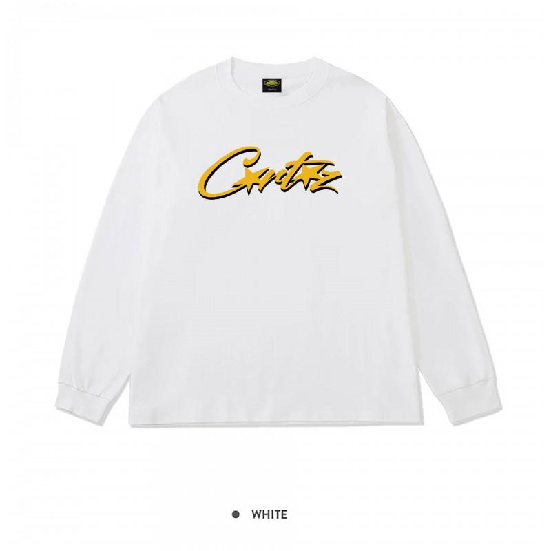 Corteiz Graphic Print Long Sleeve T-Shirt Men Streetwear Vintage Loose Fit Casual Tee