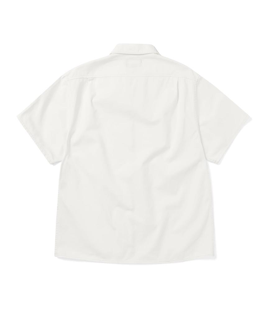 THISISNEVERTHAT Джинсовая рубашка с молнией, короткий рукав, стирка, цвет: вне белого