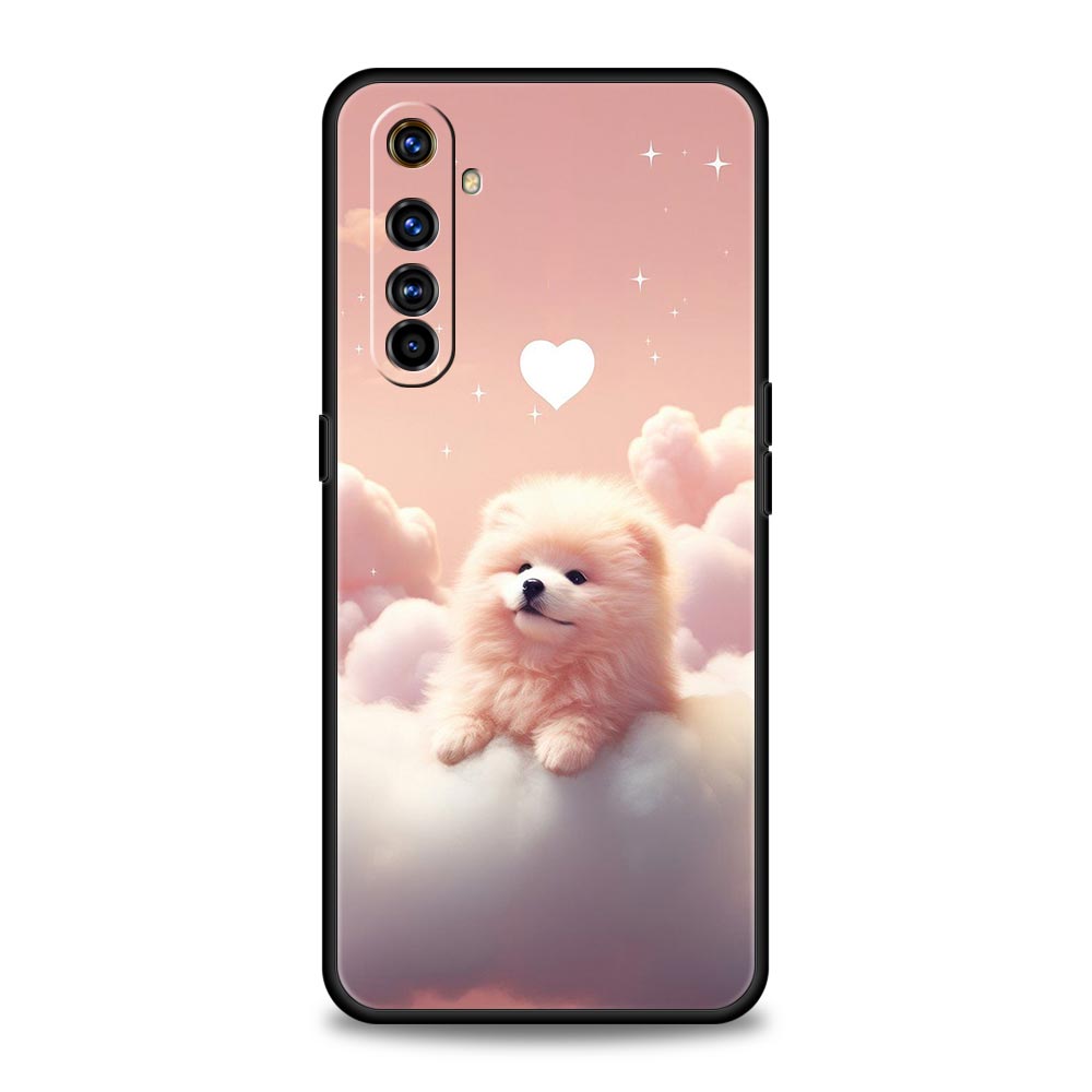 Cute Little Dog Case For Realme C67 C63 C55 C53 C35 C25 C21 GT 2 3 5 6 10 11 12 13 Pro Plus 5G Soft TPU Phone Cover Fundas Capas