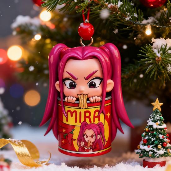 Аниме K-Pop Акриловый брелок Клинок, рассекающий демонов Миска рамена Рождественское украшение Декоративное