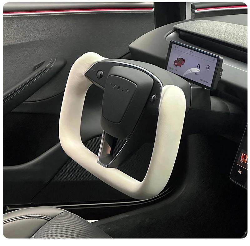 Hot Selling Tesla Model 3 Highland Steering Wheel, Alcantara/Nappa Leather Racing Style Handle Upgrade