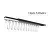Plastic Sliding Rail S Hooks Wall Mounted Jewelry Holder  for Bracelet Necklace Storage