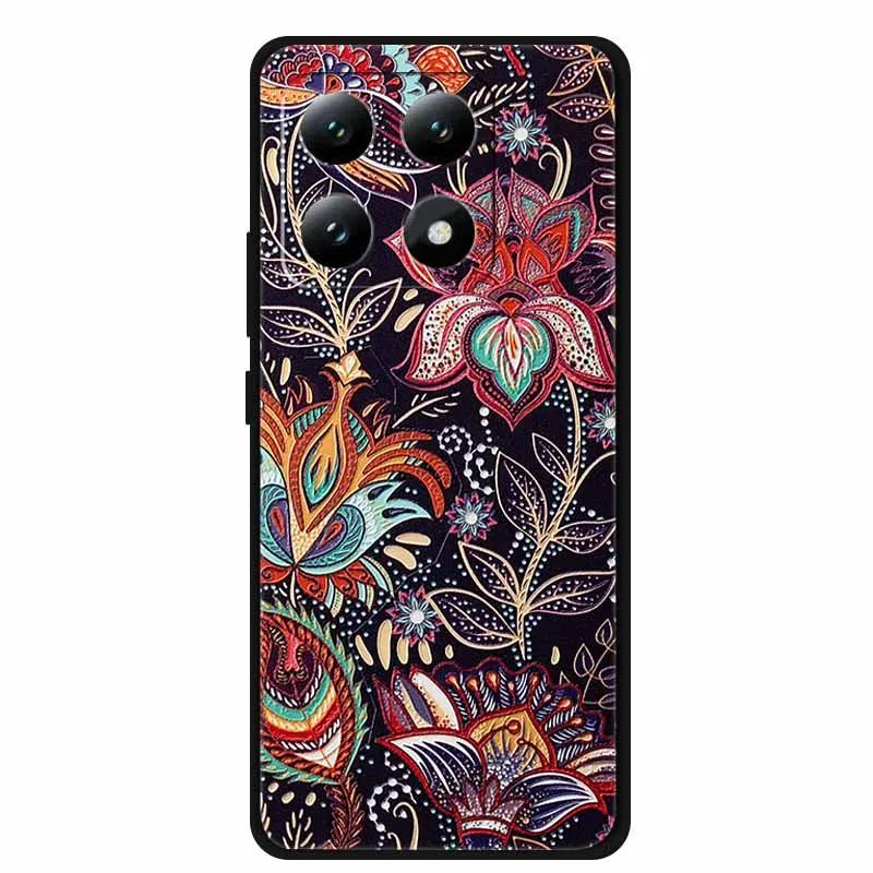 3D Цветы Чехол Для Xiaomi 17 pro max Чехол Рельефные Выдавленные Цветы Чехол Силиконовый Мягкая Задняя Крышка Телефона Для Xiaomi17 ТПУ Пара