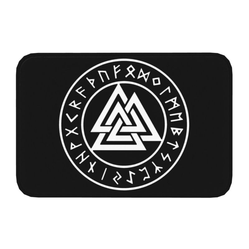 Viking Odin Valknut Runes Front Door Floor Entrance Mats Norse Vikings Valhalla Kitchen Bathroom Doormat Garage Carpet Rug