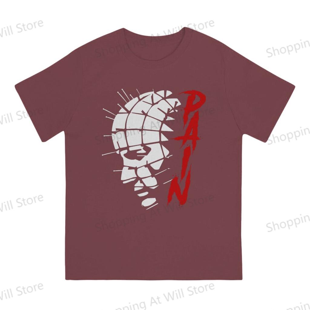 Tops Cotton Leisure Sports Pinhead Cenobite Pain Unisexs and Womens Tshirts Hellraiser Horror Movie Short sleeved fun print