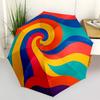 1pc Colorful Swirl Automatic Opening/Closing Umbrella with Operation & Windproof Canopy yy260311017