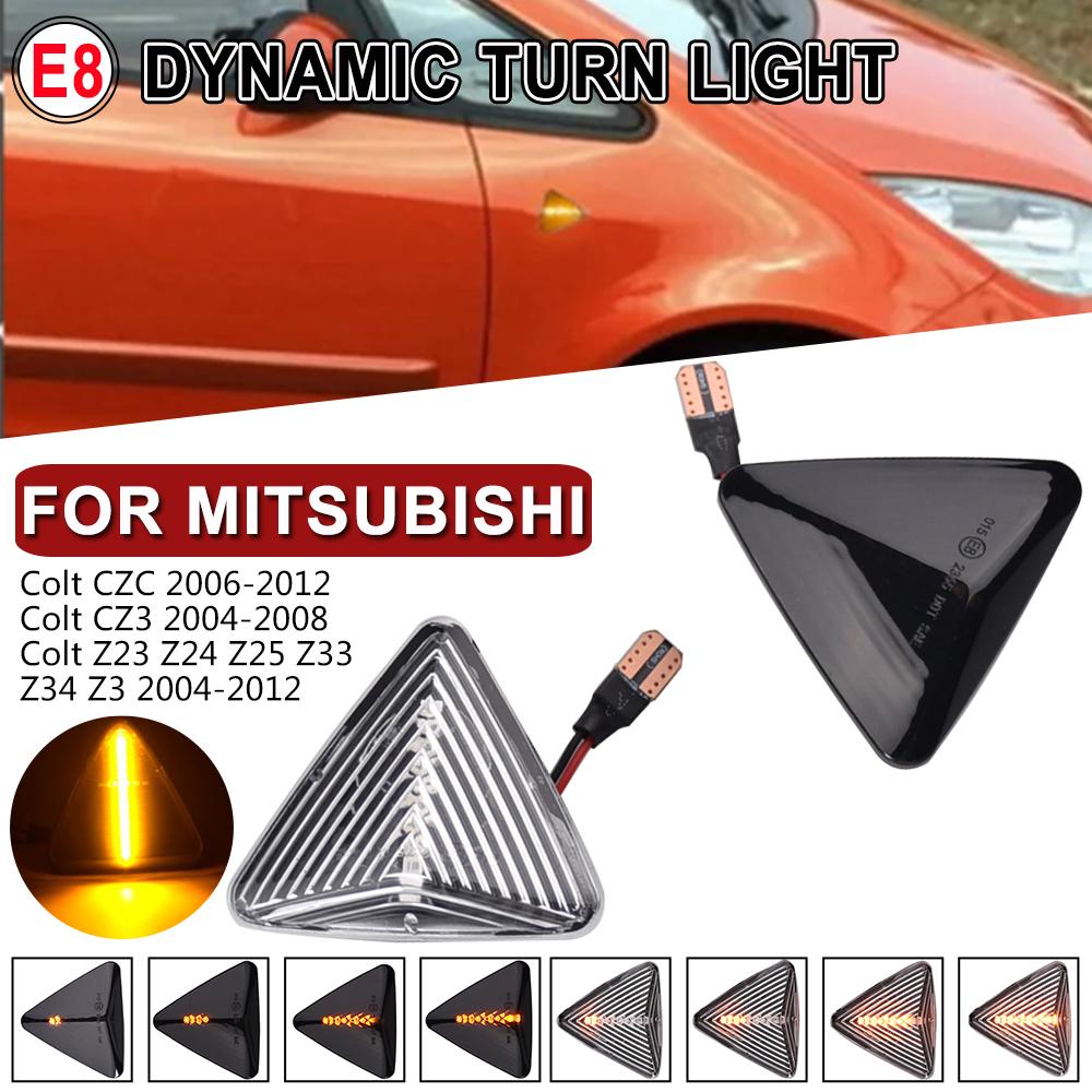 2pieces Led Dynamic Side Marker Turn Signal Light for Mitsubishi Colt CZC CZ3 Z23 Z24 Z25 Z33 Z34 Z3 Sequential Blinker