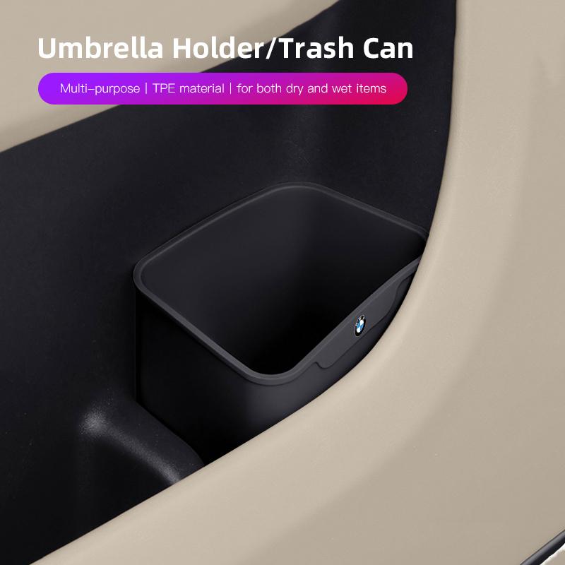 Silicone Car Door Storage Box Trash Can Multifunctional Auto Door Storage Bucket Umbrella Organizer Accessorie For BMW General