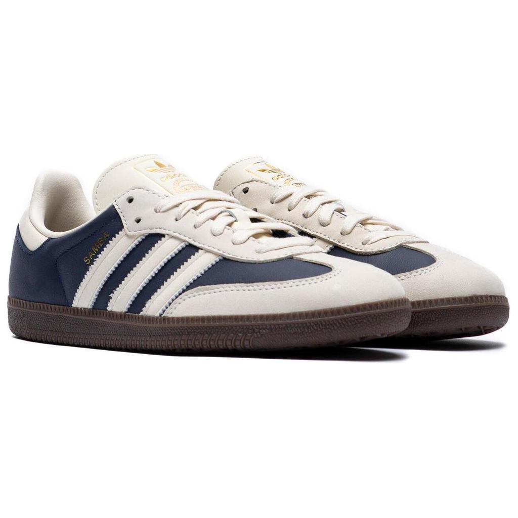 adidas Samba OG Night Indigo Crew White Женские кроссовки Сине-кремово-бело-золотые-металлические IG1968