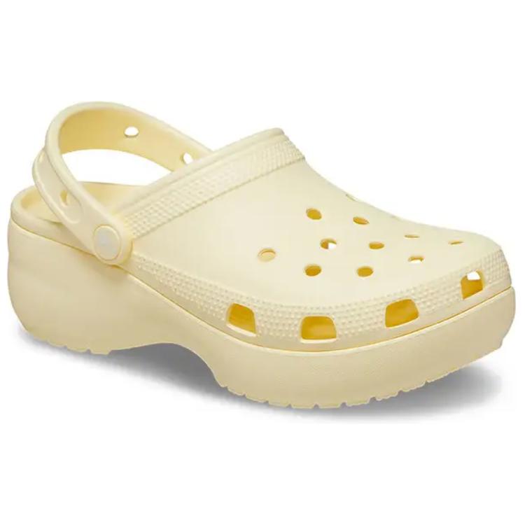 Crocs Классические платформенные клоги Удобные повседневные клоги Женские клоги Кремово-желтые 206750-76O
