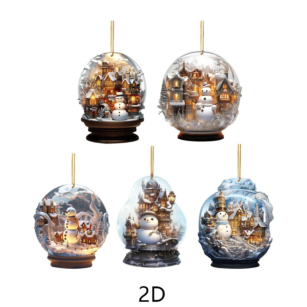 Мультяшный снеговик акриловое украшение на елку подвеска для сада легкая и праздничная вечеринка A0D0