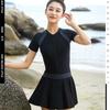 Indoor Swimsuit With High Waist Spliced Design For Hot Weather And Spa Relaxation