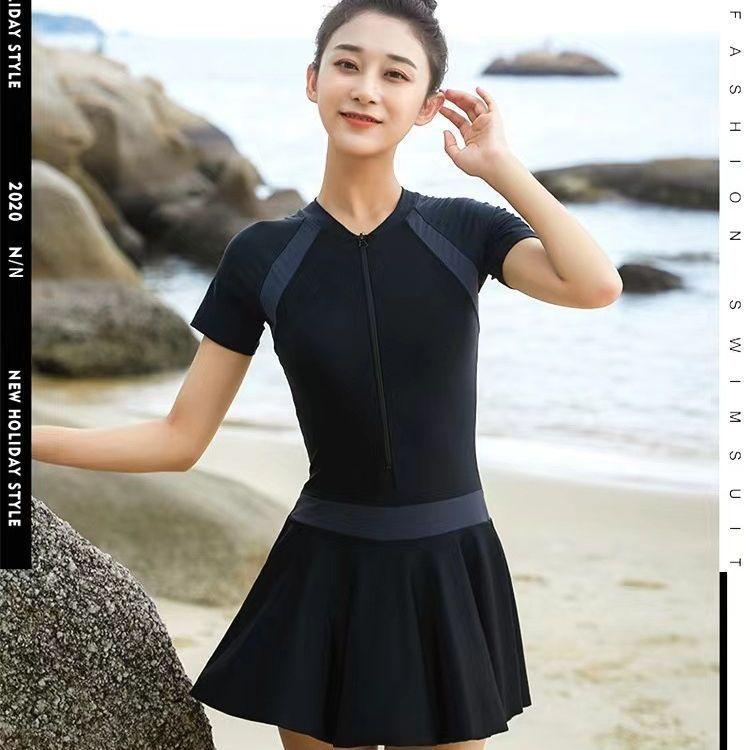 Indoor Swimsuit With High Waist Spliced Design For Hot Weather And Spa Relaxation