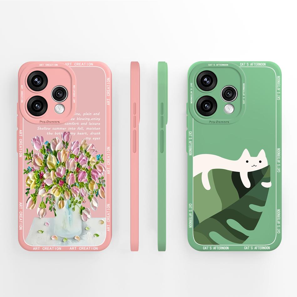 Чехол для Oppo Reno 15 Pro Mini 15C 15F Милый Панда Жидкий Силикон Высококачественная Задняя Крышка для Телефона Oppo Reno15 Чехол для Пары