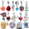 Charms Copper Flowers Pendant Charm Beads Fits Original Bracelet Bangle Necklace Women Luxury Diy Jewelry Festival Gifts