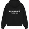 Fear of God Essentials Худи флисовое классического кроя, цвет «реактивный черный», мужские топы 192AS252050F