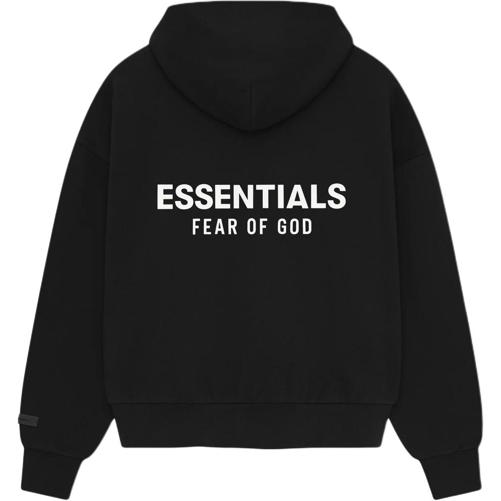 Fear of God Essentials Классическая флисовая толстовка с капюшоном, цвет: черный, мужская одежда 192AS252050F