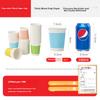 YOUAO Disposable Cups, Extra Thick, 270ml*100 Pieces, Four Colors, for Home, Office, And Business Receptio