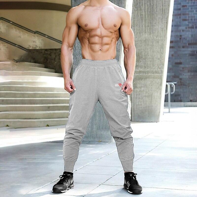 Muscleguys, мужские летние тонкие модные спортивные штаны для бодибилдинга, повседневные легкие и дышащие брюки в корейском стиле, мужские брюки для бега
