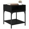 Nightstand Black Oak Look 40 x 40 x 50 cm Engineered Wood