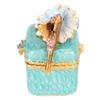 Bird Figurine Jewelry Box Zinc Alloy Hand Painted Decorative Hinged Jewelry Holder for Storing Necklaces Rings Earrings