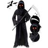 5-Pieces Set Horror Death Suit, Luminous Glasses, Sickle, Stage Performance Suit, Children Cosplay Costume Suit